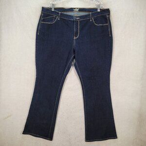 Old Navy Dark Blue Denim Stretch High Rise The Flirt Bootcut Classic Jeans